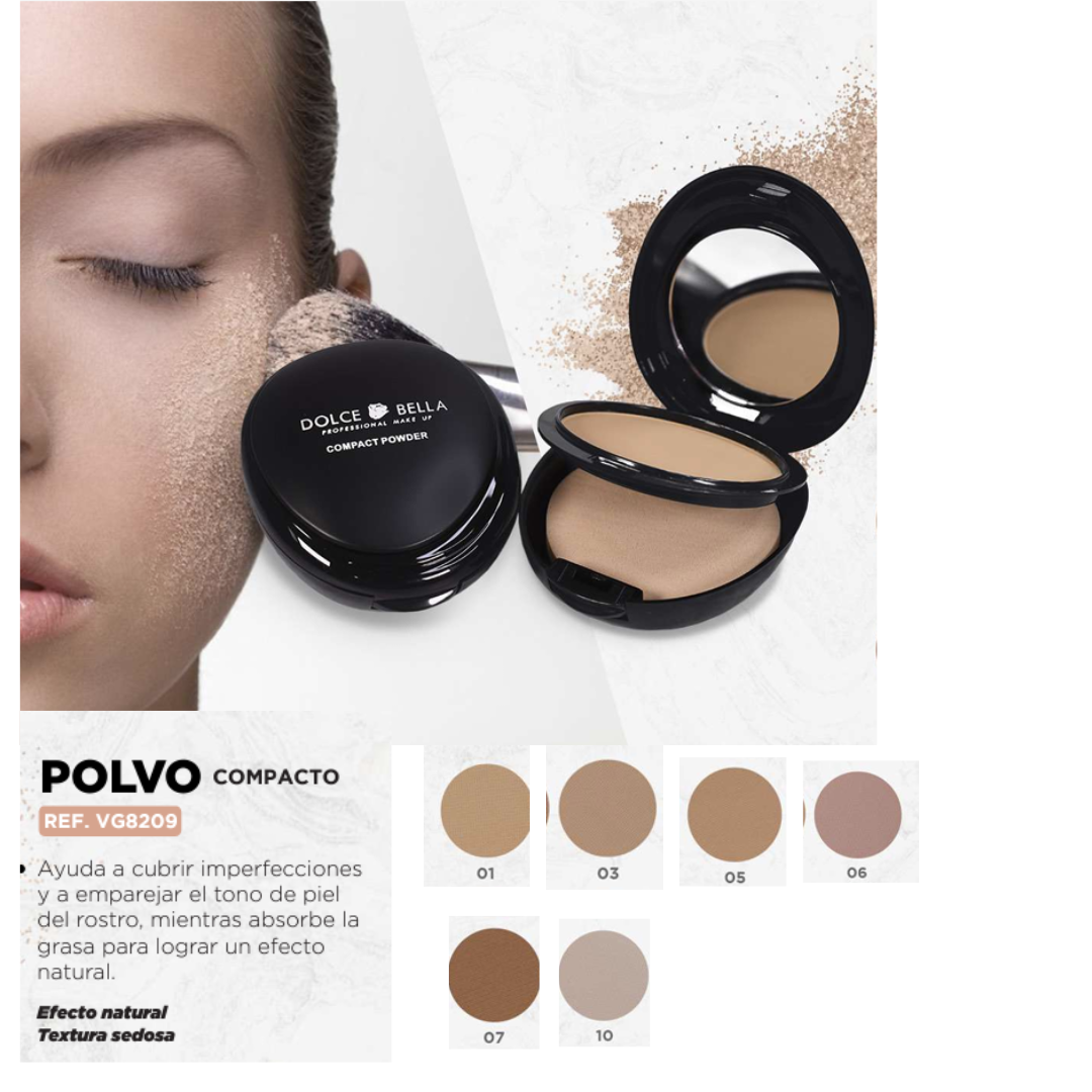 SET ROSTRO  BASE-CORRECTOR-POLVO- 3 EN 1